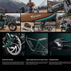 1000W Electric Bike for Adults, Retro-Style, 28mph, 94 Miles Range, 20′′x4.0′′ Fat Tires, Full Suspension, UL Certified