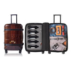 The Ten (10-Bottle) Wine Luggage, TSA Approved Anti-Theft Zipper, Lightweight Hard Shell Spinner Suitcase