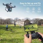 GPS Drones with Camera for Adults 4K Night Vision, 3-Aix Gimbal, 2Mile Long Range, 75Mins Flight Time Professional Drone with 3 Battery, Auto Return+Follow Me+Fly Around+Beginner Mode for Kid
