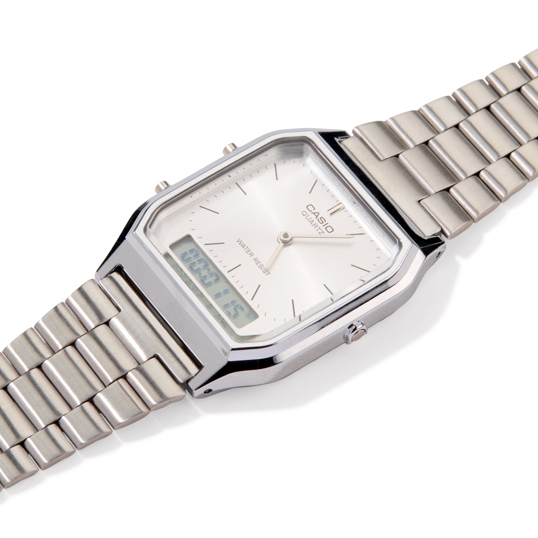 Casio AQ230 Analog Digital Watch - Silver