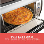 Spacemaker Under-Counter Toaster Oven, Black/Stainless Steel, TROS1000D