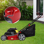 Lawn Mower, Self Propelled Lawn Mower, 141cc Gas Engine Lawn Mower, Push Lawn Mower with 50L Grass Tank, Big Wheels
