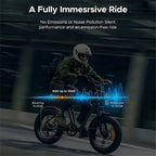 1000W Electric Bike for Adults, Retro-Style, 28mph, 94 Miles Range, 20′′x4.0′′ Fat Tires, Full Suspension, UL Certified