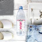 Evian Natural Spring Water 1L Bottles, 12 Pack - Pure Hydration