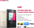 FiiO M21 Android 13 Hi-Res Music Player, Snapdragon 680, Blue-Black