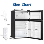 Euhomy Mini Fridge with Freezer, 3.2 Cu.Ft Mini Refrigerator with Freezer