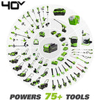 Greenworks 40V Brushless Edger 8", 4.0Ah Battery & Charger Included, Lightweight & Quiet