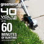 Greenworks 40V Brushless Edger 8", 4.0Ah Battery & Charger Included, Lightweight & Quiet
