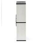 HDX Gray Plastic Freestanding Garage Cabinet with Adjustable Shelves & Lockable Doors, 35"W x 71"H x 18"D