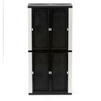 HDX Gray Plastic Freestanding Garage Cabinet with Adjustable Shelves & Lockable Doors, 35"W x 71"H x 18"D