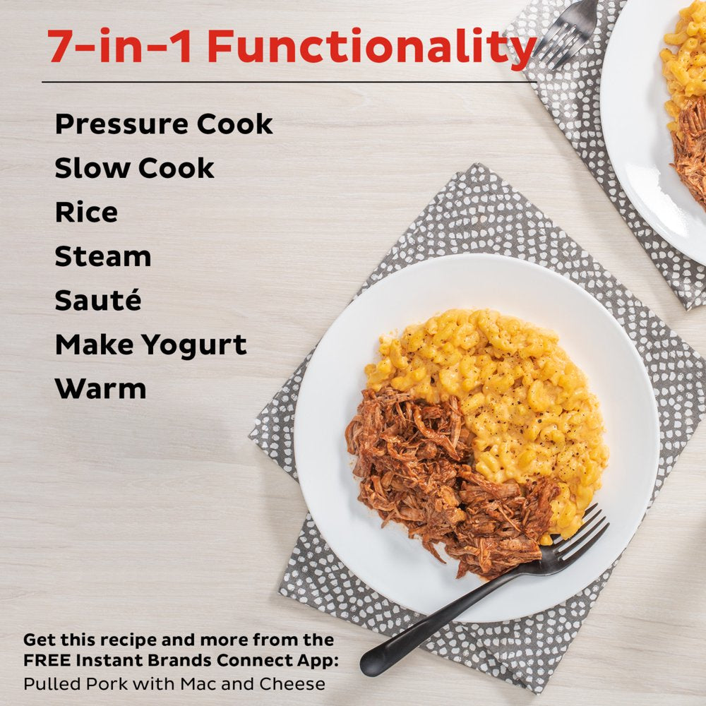Instant Pot Duo 6 Qt 7-in-1 Electric Pressure Cooker, Stainless Steel, Easy-Release, Family-Sized