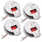 Kidde Firex i4618 4-Pack Hardwired Ionization Smoke Detectors with Battery Backup
