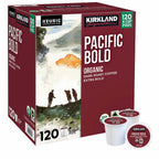 Kirkland Signature Organic Pacific Bold Dark Roast Coffee K-Cup Pods, 120-Count