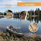 Lifetime Tamarack Angler 100 Fishing Kayak 10ft 2-Pack with Paddles - UV-Protected HDPE, Adjustable Seat, Rod Holders, Tan