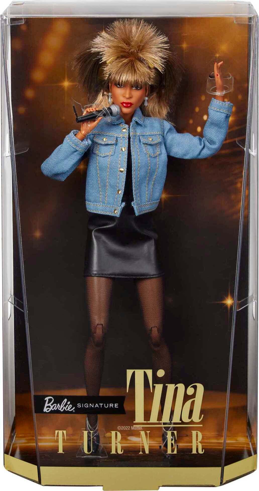 Mattel Barbie Signature Tina Turner Collectible Doll with '90s Outfit & Accessories