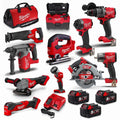 Milwaukee 18V FUEL 11-Piece Brushless Combo Kit M18FPP11A3503B, 3x 5.0Ah Batteries, Cordless Power Tools Set