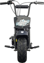 MotoTec 105CC 3.5HP Mini Bike, Black, Alloy Steel, 23mph Speed, Indoor Use, Distance Monitor, 185lbs Capacity