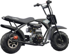 MotoTec 105CC 3.5HP Mini Bike, Black, Alloy Steel, 23mph Speed, Indoor Use, Distance Monitor, 185lbs Capacity