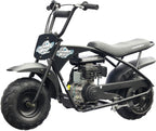 MotoTec 105CC 3.5HP Mini Bike, Black, Alloy Steel, 23mph Speed, Indoor Use, Distance Monitor, 185lbs Capacity