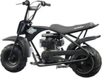 MotoTec 105CC 3.5HP Mini Bike, Black, Alloy Steel, 23mph Speed, Indoor Use, Distance Monitor, 185lbs Capacity