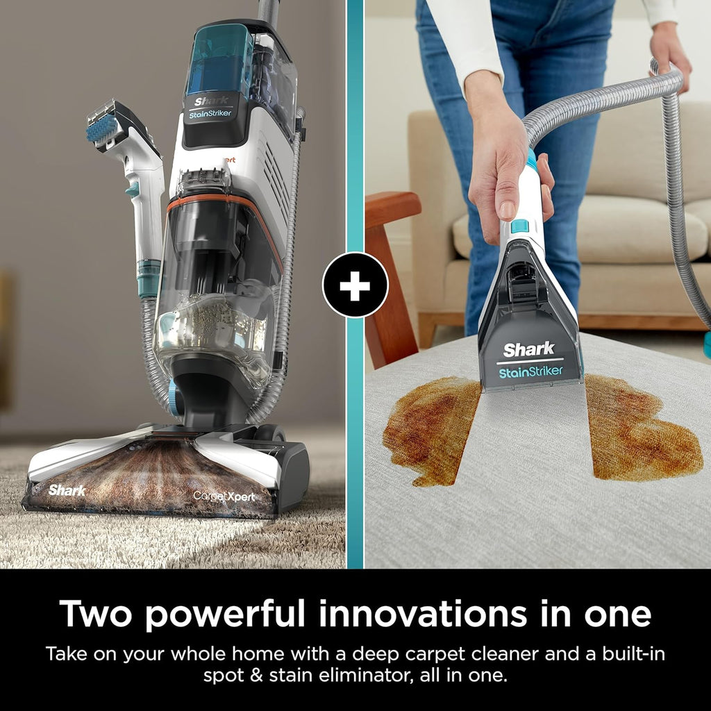 Shark CarpetXpert EX201 Carpet Cleaner, Cyan - Powerful Suction, StainStriker Tech, Pet Stain Removal, Includes Tools