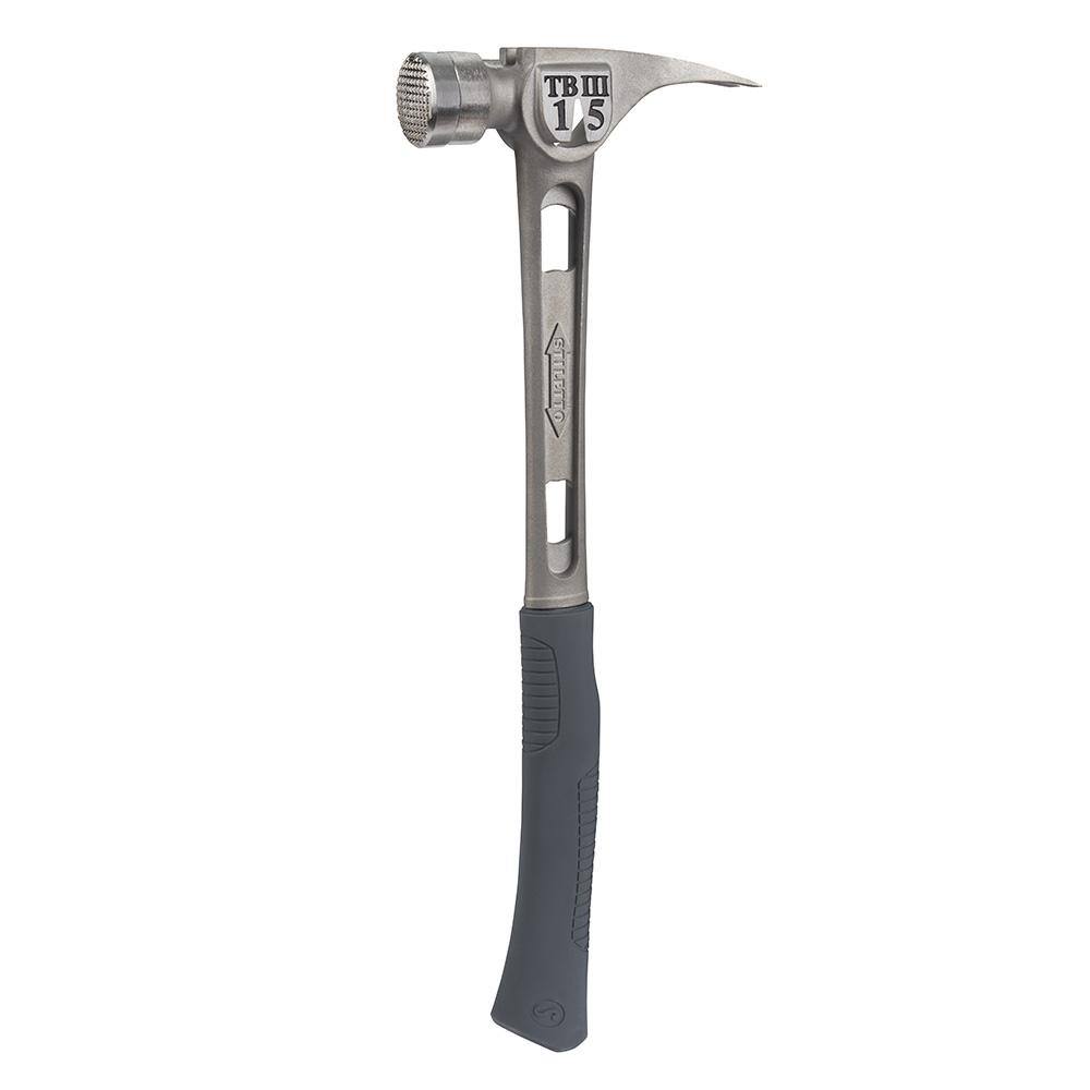 Stiletto TB3MC 15 oz Titanium Hammer with Curved Handle and Milled Face