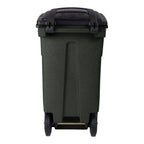 Toter 32 Gallon Greenstone Trash Can with Quiet Wheels & Attached Lid - Durable Indoor/Outdoor Waste & Recycling Container