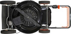 YARDMAX 22" Gas Self-Propelled Lawn Mower, 201cc, 6-Speed CVT, High Wheel RWD, 3-in-1, Black