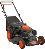 YARDMAX 22" Gas Self-Propelled Lawn Mower, 201cc, 6-Speed CVT, High Wheel RWD, 3-in-1, Black