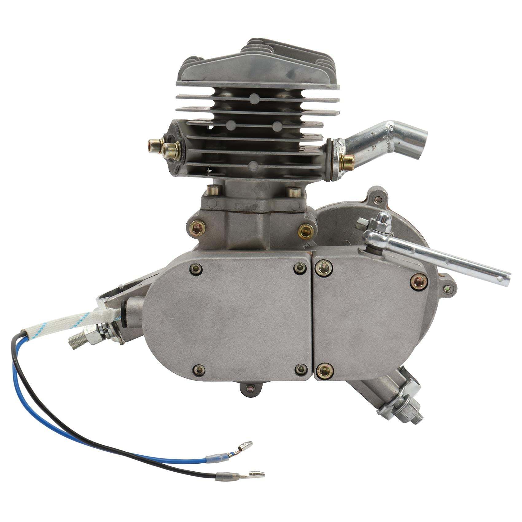 Zimtown 80cc 2-Stroke Engine Bike Motor Kit for 26" Bicycles, Silver White